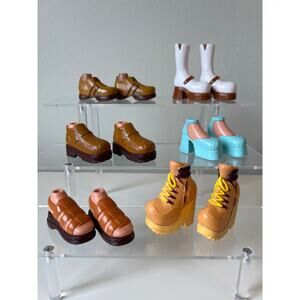 Bratz Fashion Doll Shoes Loafers Wedge Hiking Boots Replacement Lot 6 pairs